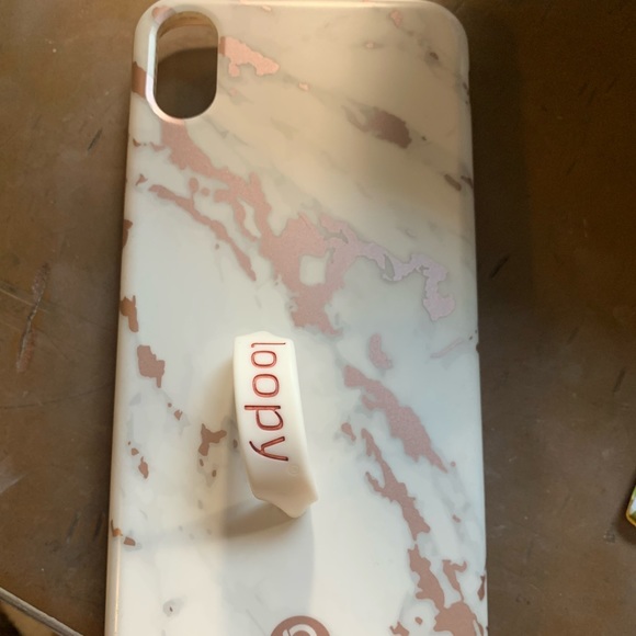 Loopy Case Cell Phones & Accessories Iphone Xs Max Rose Gold Marble